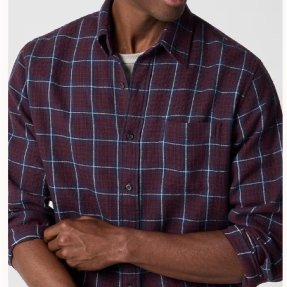 J. Crew Men's Oxford Red and Blue Plaid Shirt $128 - Picture 2 of 13